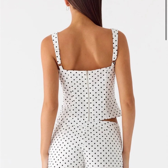 Peppermayo Black and White Polka Dot High Waist Shorts (Coastline Mini Shorts) - Picture 3 of 6